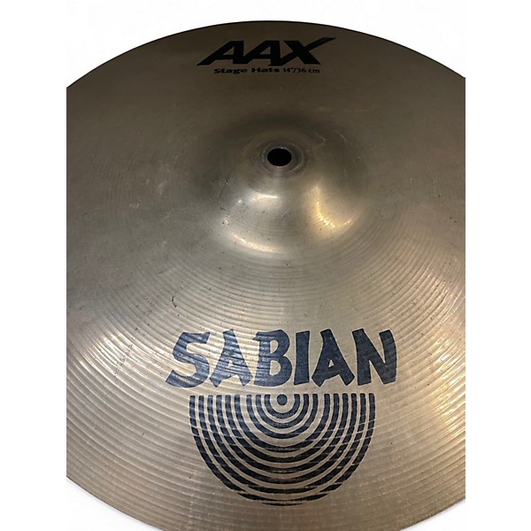 Used SABIAN 14in AAX Stage Hi Hat Pair Cymbal