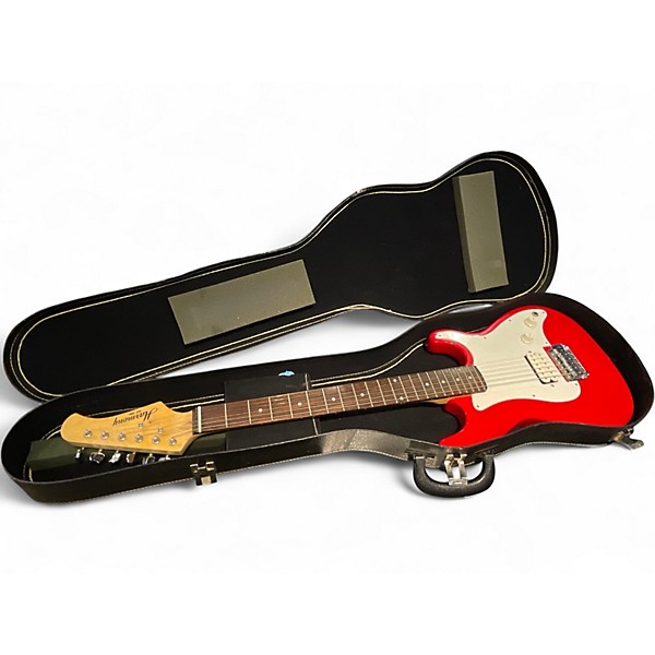 Used Harmony stratocaster  Red Solid Body Electric Guitar