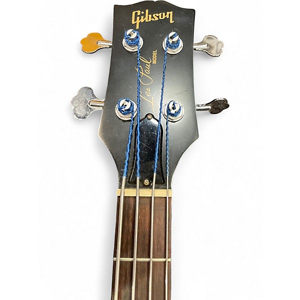 Used Gibson Les Paul Bass Black Electric Bass Guitar