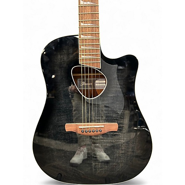 Used Ibanez ALT30FM Trans Black Acoustic Electric Guitar