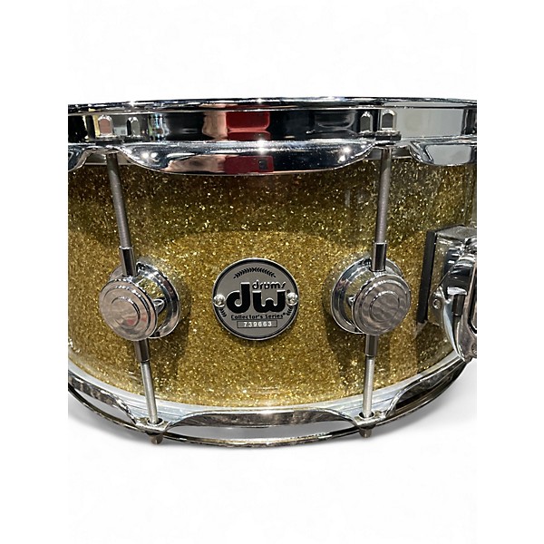 Used DW 14X5.5 Collector's Series Maple Snare GOLD SPARKLE Drum