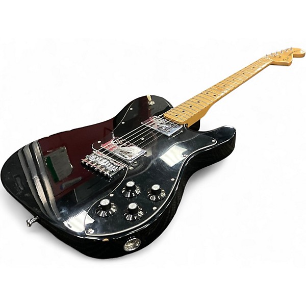 Used Fender Deluxe Telecaster Black Solid Body Electric Guitar