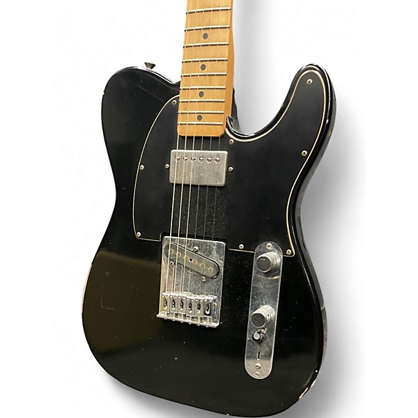 Used Fender Road Worn Player Telecaster Black Solid Body Electric Guitar