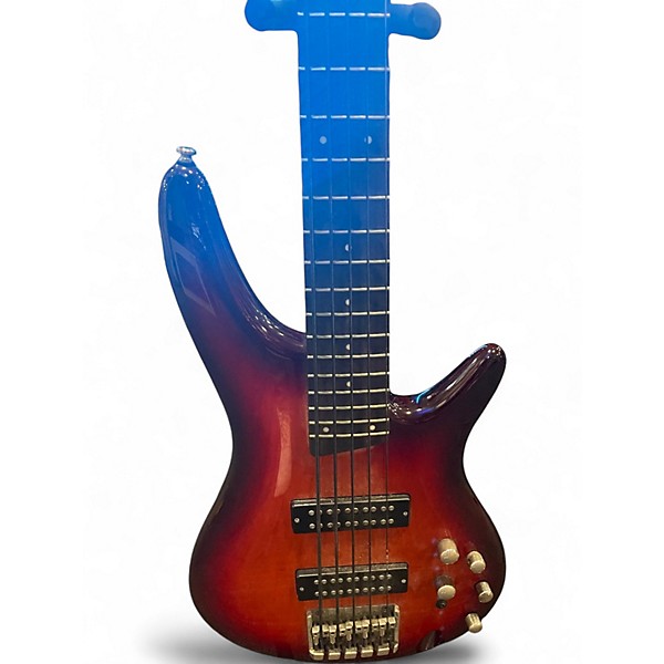 Used Ibanez SR375 5 String 2 Color Sunburst Electric Bass Guitar