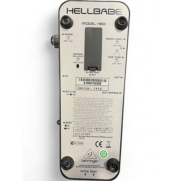 Used Behringer HB01 Hellbabe Optical Wah Effect Pedal