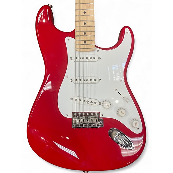 Used Fender Artist Series Eric Clapton Stratocaster Torino Red Solid Body Electric Guitar