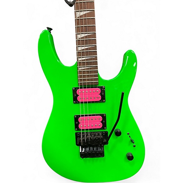 Used Jackson X Series Dinky DK2XR Limited Edition Neon Green Solid Body Electric Guitar
