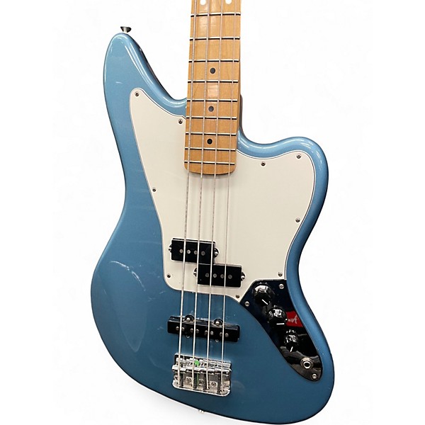 Used Fender Jaguar Bass Blue Electric Bass Guitar