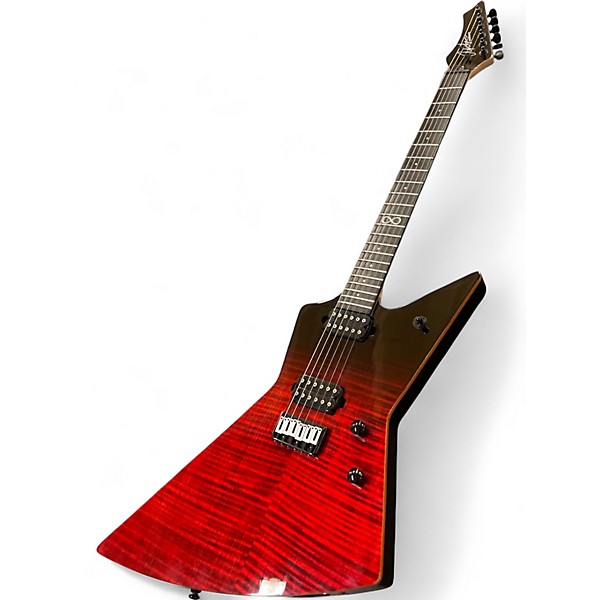 Used Chapman Ghost Fret Red to Black Fade Solid Body Electric Guitar