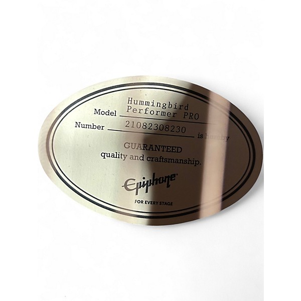 Used Epiphone Hummingbird Pro Brown Sunburst Acoustic Electric Guitar