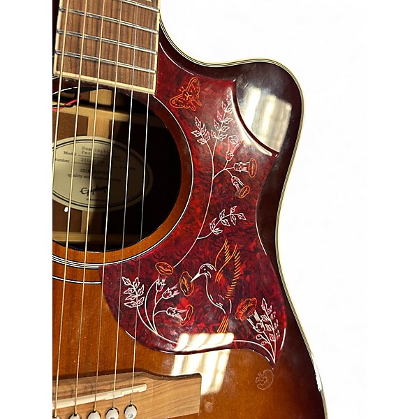 Used Epiphone Hummingbird Pro Brown Sunburst Acoustic Electric Guitar
