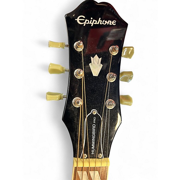 Used Epiphone Hummingbird Pro Brown Sunburst Acoustic Electric Guitar