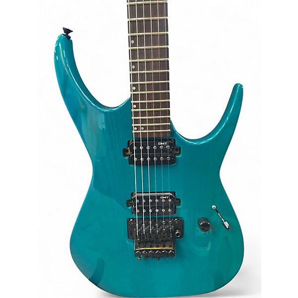 Used Dean Custom Exile Floyd RH Teal Solid Body Electric Guitar