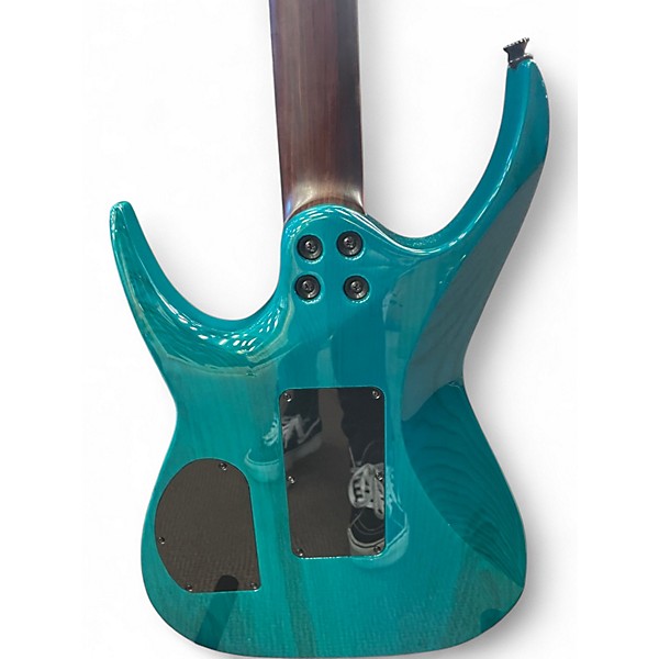 Used Dean Custom Exile Floyd RH Teal Solid Body Electric Guitar