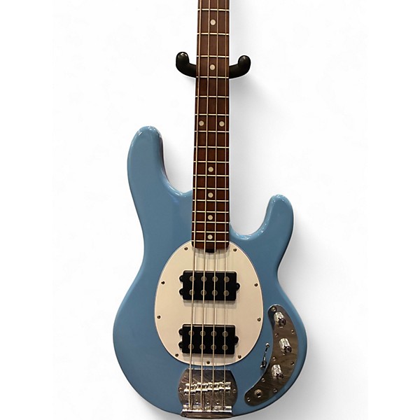 Used Sterling by Music Man Stingray bass  Daphne Blue Electric Bass Guitar