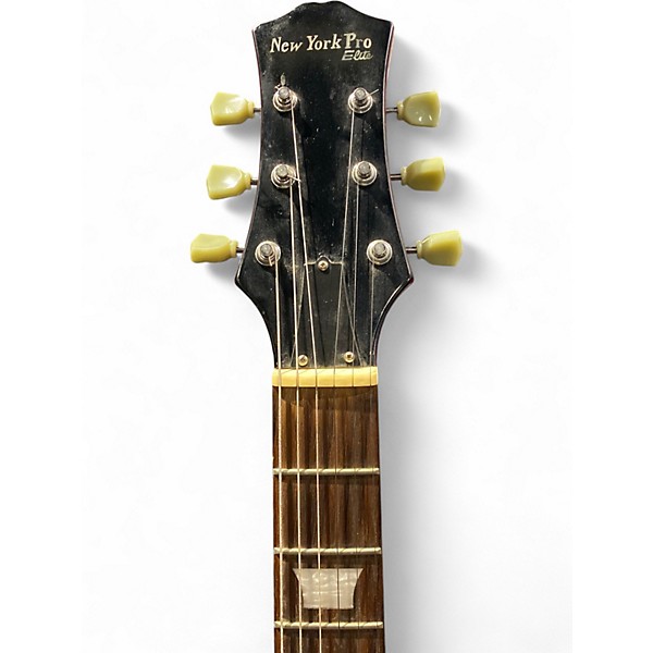 Vintage 1960s New York Pro Elite Guitar Cherry Solid Body Electric Guitar
