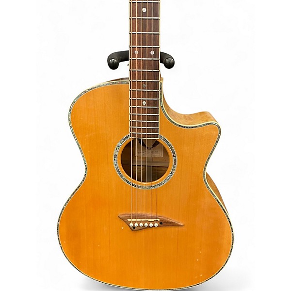 Used Dean Exotica Quilted Ash Natural Acoustic Electric Guitar