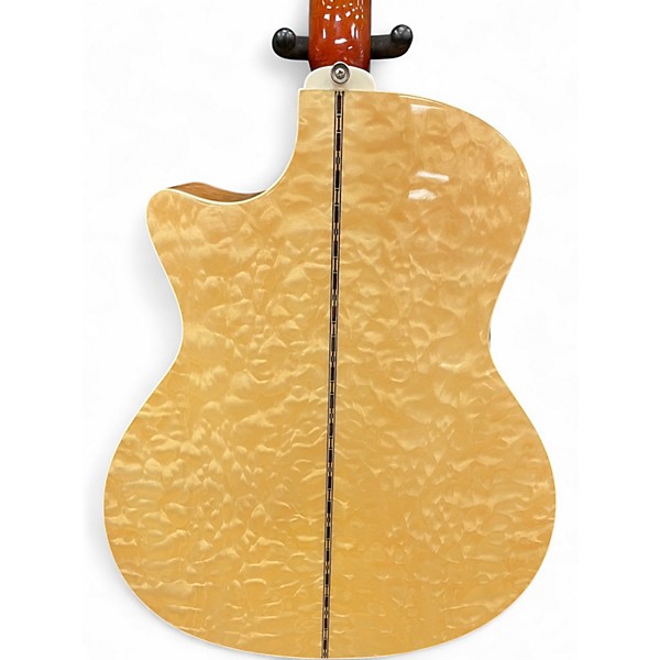 Used Dean Exotica Quilted Ash Natural Acoustic Electric Guitar