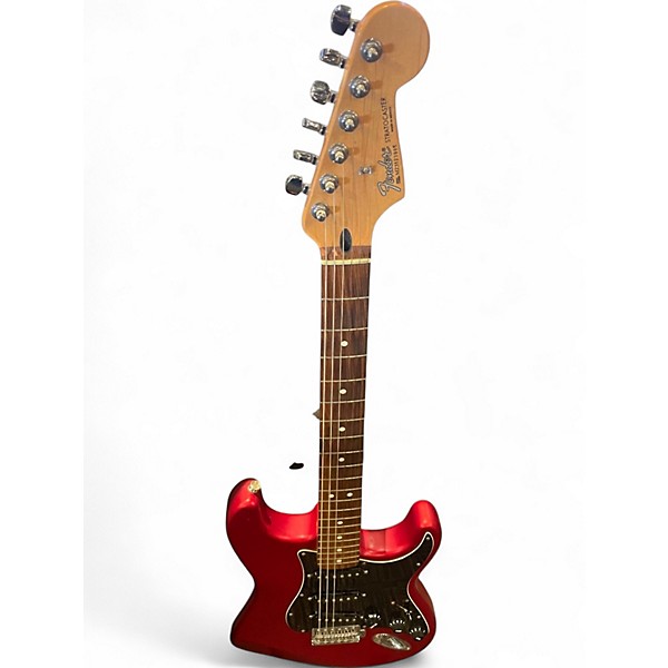 Used Fender Standard Stratocaster Satin Red Solid Body Electric Guitar