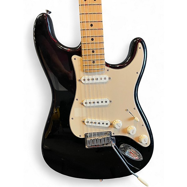 Used Fender American Standard Stratocaster Black Solid Body Electric Guitar