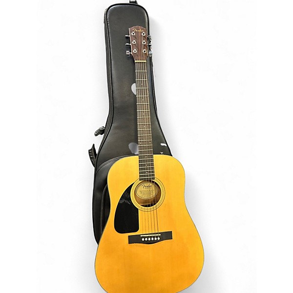Used Fender CD100 Left Handed Natural Acoustic Guitar