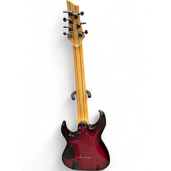 Used Schecter Guitar Research Banshee 7-A Trans Purple Solid Body Electric Guitar