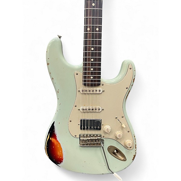 Used Mjt VTS AGED SONIC BLUE OVER 3TS Solid Body Electric Guitar