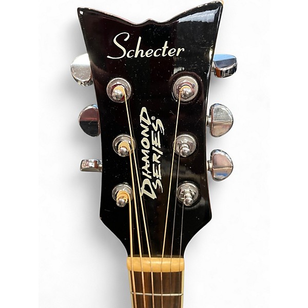 Used Schecter Guitar Research Diamond Series Bowl Back Natural Gloss Acoustic Electric Guitar