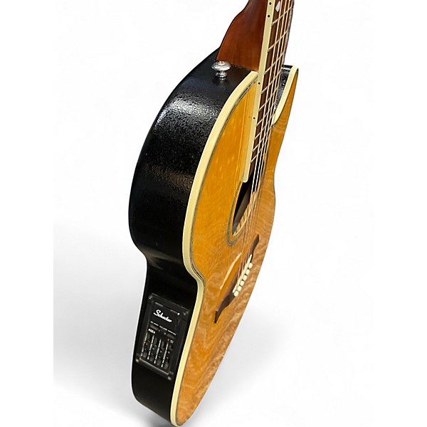 Used Schecter Guitar Research Diamond Series Bowl Back Natural Gloss Acoustic Electric Guitar