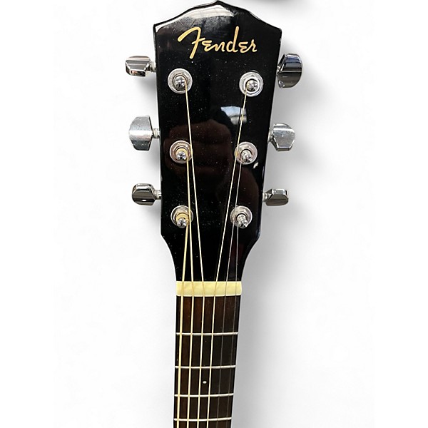 Used Fender CD60SCE Dreadnought Black Acoustic Electric Guitar