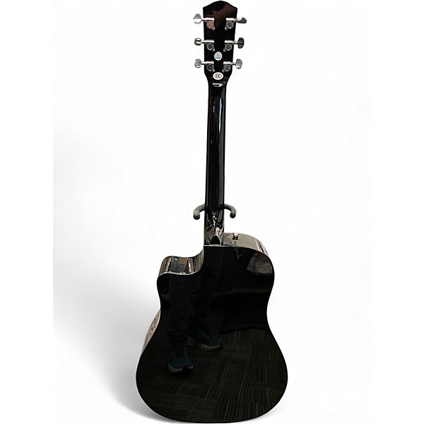 Used Fender CD60SCE Dreadnought Black Acoustic Electric Guitar