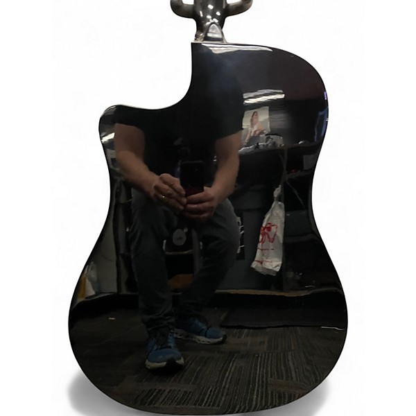 Used Fender CD60SCE Dreadnought Black Acoustic Electric Guitar