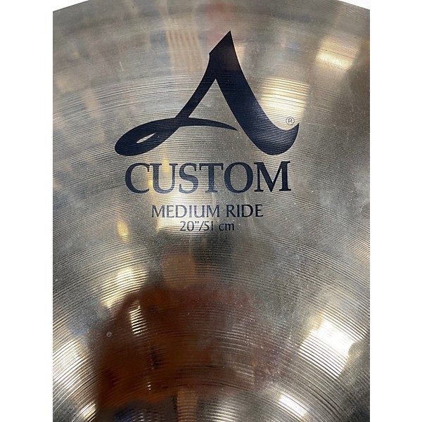 Used Zildjian 20in A Custom Medium Ride Cymbal