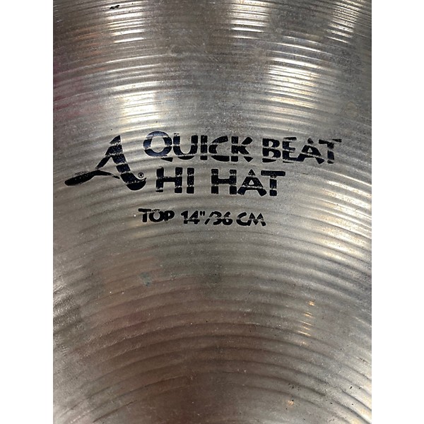 Used Zildjian 14in Quick Beat Hi Hat Pair Cymbal