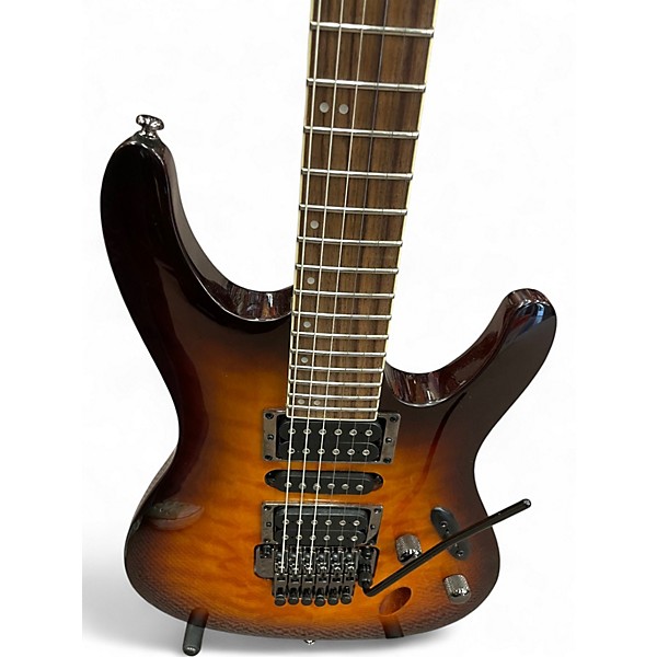 Used Ibanez S670QM Dragon Eye Burst Solid Body Electric Guitar
