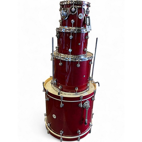 Used DW 4 Piece Performance Series CHERRY STAIN Drum Kit