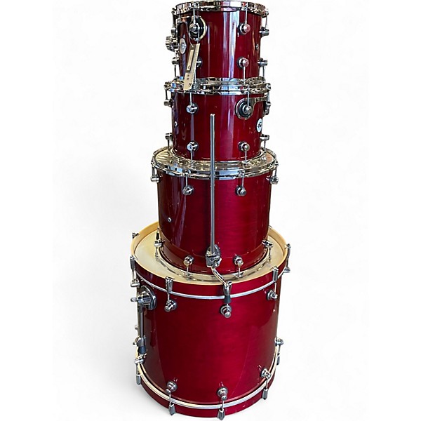 Used DW 4 Piece Performance Series CHERRY STAIN Drum Kit