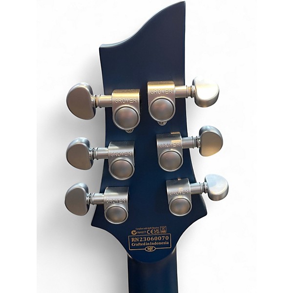 Used Schecter Guitar Research C1 Platinum Satin Transparent Midnight Blue Solid Body Electric Guitar