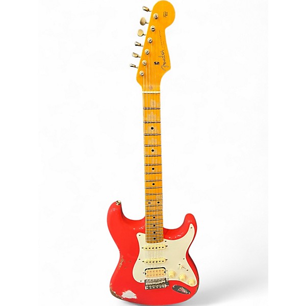 Used Fender Custom Shop '57 Heavy Relic Stratocaster Aged Fiesta Red Solid Body Electric Guitar