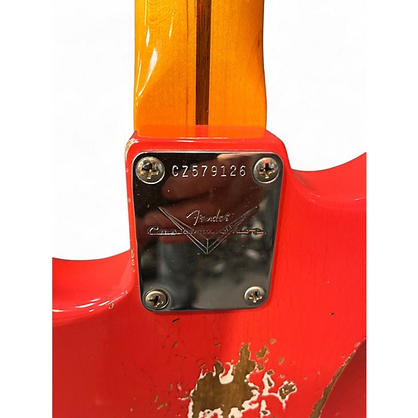 Used Fender Custom Shop '57 Heavy Relic Stratocaster Aged Fiesta Red Solid Body Electric Guitar