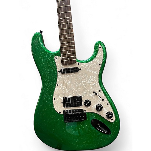 Used Squier Affinity Stratocaster GREEN SPARKLE Solid Body Electric Guitar