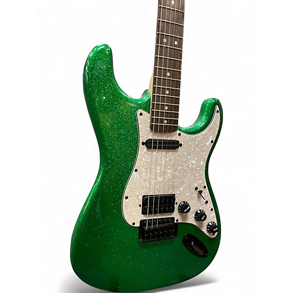 Used Squier Affinity Stratocaster GREEN SPARKLE Solid Body Electric Guitar