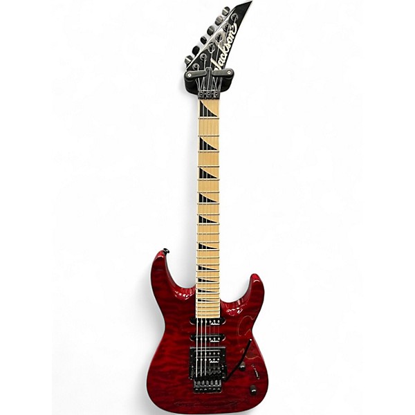 Used Jackson JS34Q Dinky Trans Red Solid Body Electric Guitar