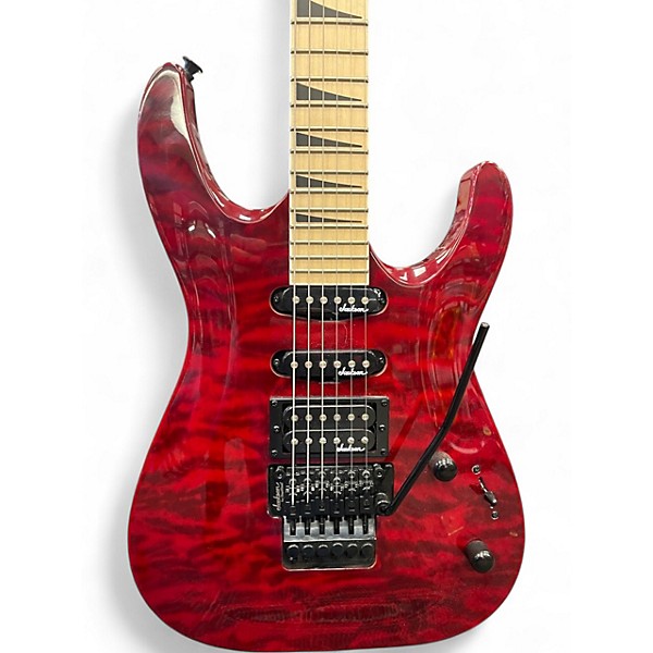 Used Jackson JS34Q Dinky Trans Red Solid Body Electric Guitar