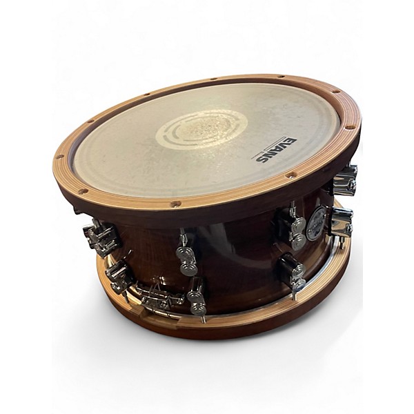 Used PDP by DW 14X7.5 Limited-Edition Dark Stain Maple and Walnut Snare With Walnu Walnut Drum