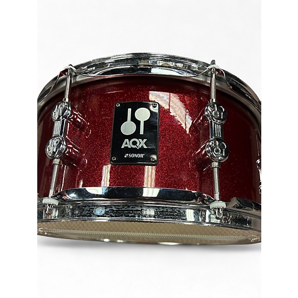 Used SONOR 6X13 AQX RED SPARKLE Drum