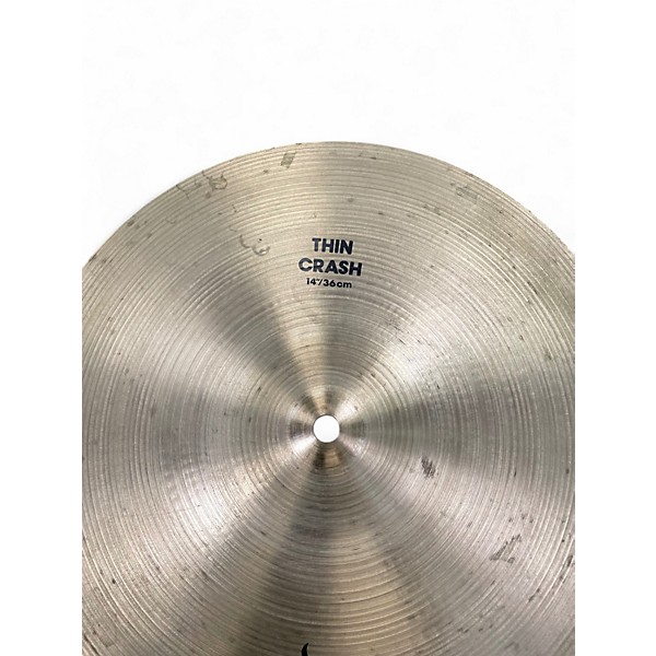 Used Zildjian 14in Thin Crash Cymbal