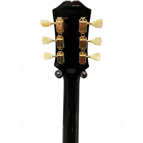 Used Epiphone LES PAUL CUSTOM P90 GOLD HARDWARE BLACK Solid Body Electric Guitar