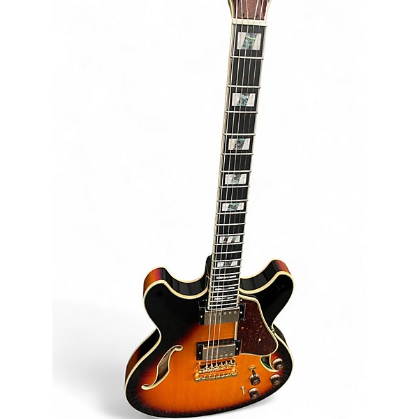 Used Ibanez as113-bs Tobacco Sunburst Hollow Body Electric Guitar