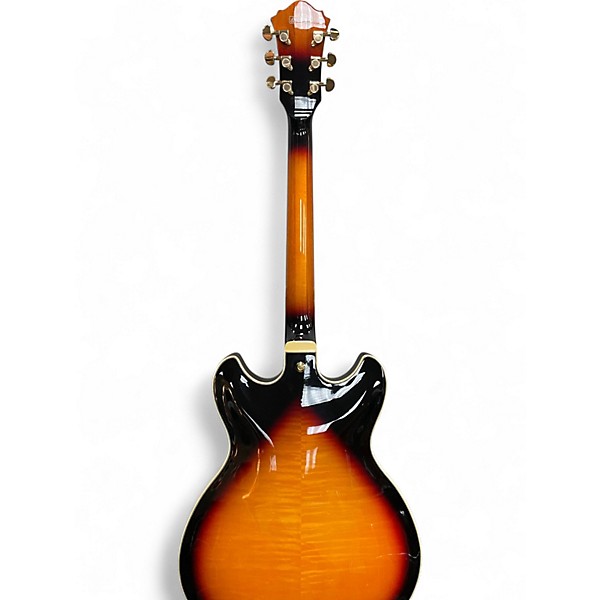 Used Ibanez as113-bs Tobacco Sunburst Hollow Body Electric Guitar